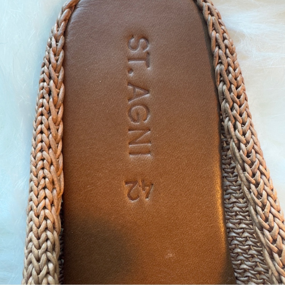 St. Agni Tan Woven Mules - Picture 3 of 6